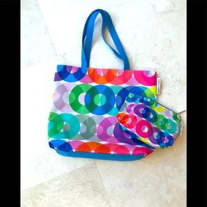 Fun Clinique Kapitza Tote and cosmetic bag NWT